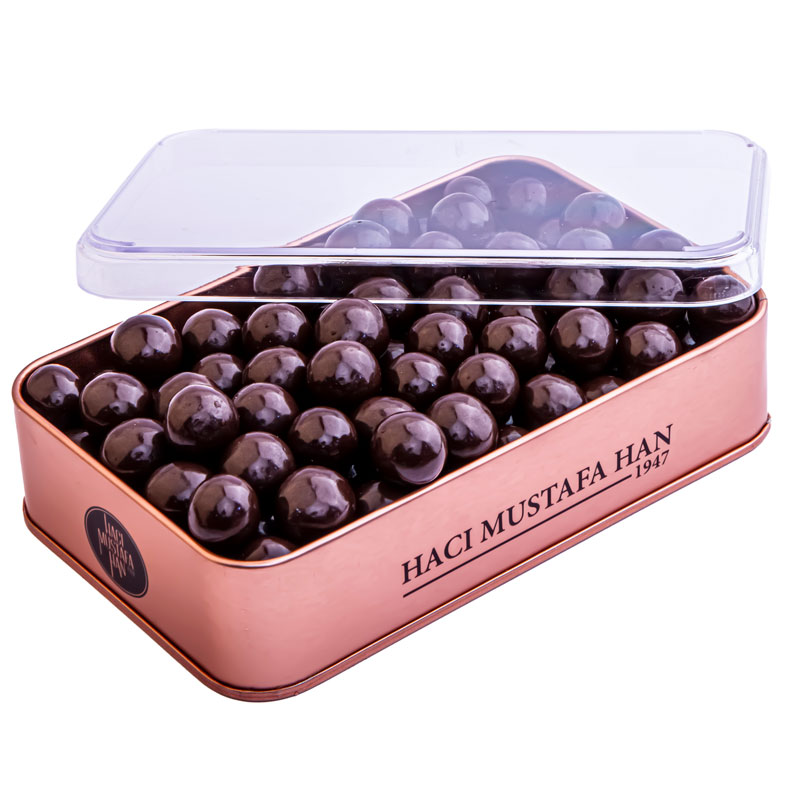 Dark Hazelnut Dragee Tin Box 350g - 2