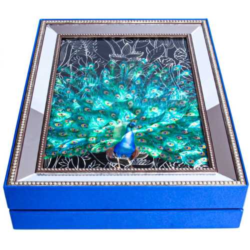 Mixed Special Turkish Delight 800g in Gift Box - Mirrored Peacock - 4