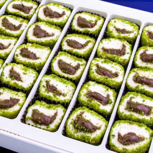 Pistachio Coated Chocolate Sultan Turkish Delight Medium Pack 525g - 2