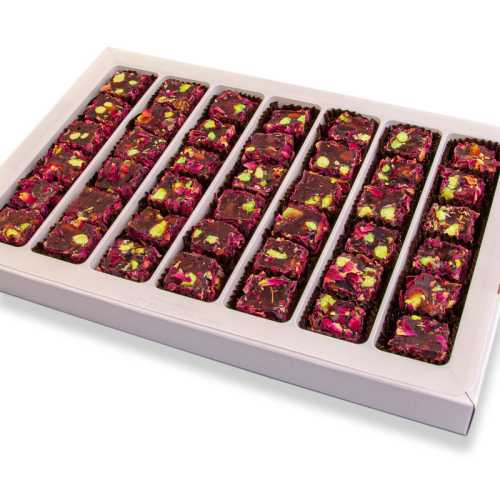 Türkischer Genuss mit Rosenblättern, Granatapfel und Pistazien Mittlere Packung 630g - 3