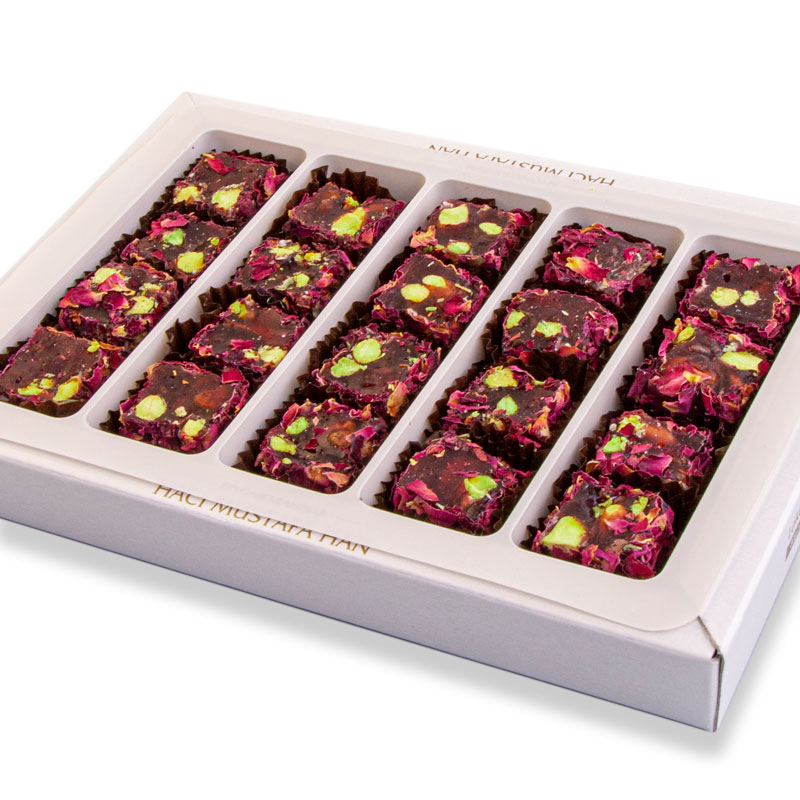 Turkish Delight with Rose Leaf, Pomegranate and Pistachio Small Pack 300g - 3